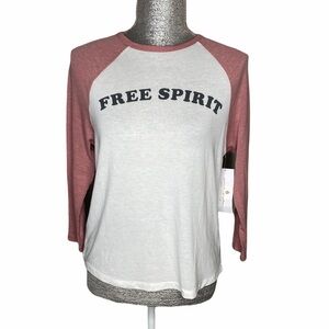 NWT!  Spiritual Gangster “Free Spirit” Retro Raglan Top